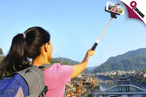 For QR69, Get the Best Pictures with a Bluetooth Control Handheld Selfie Stick! (QR119 Value)